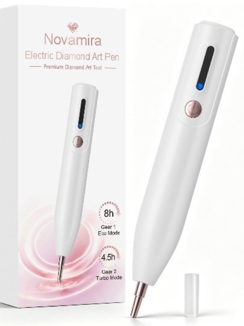 White Electric Diamond Art Pen - Precision Craft Tool